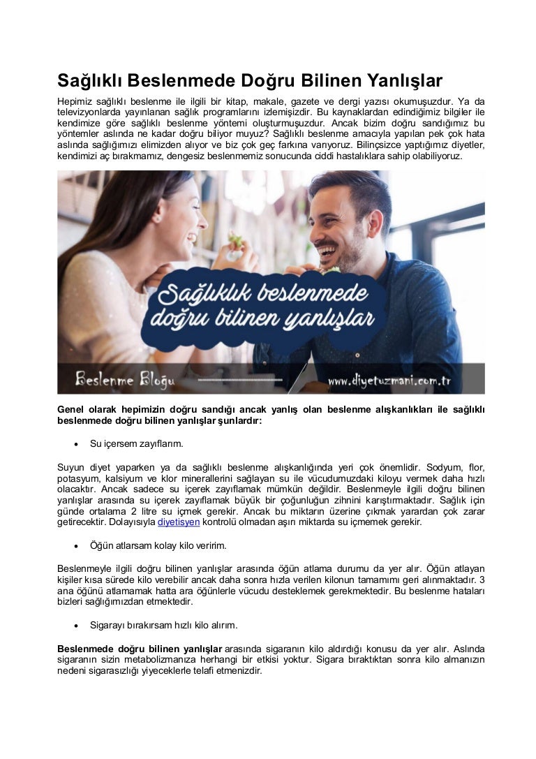 Zayıflama konusunda yanlış inançlar Zayıflama konusunda yanlış inançlar